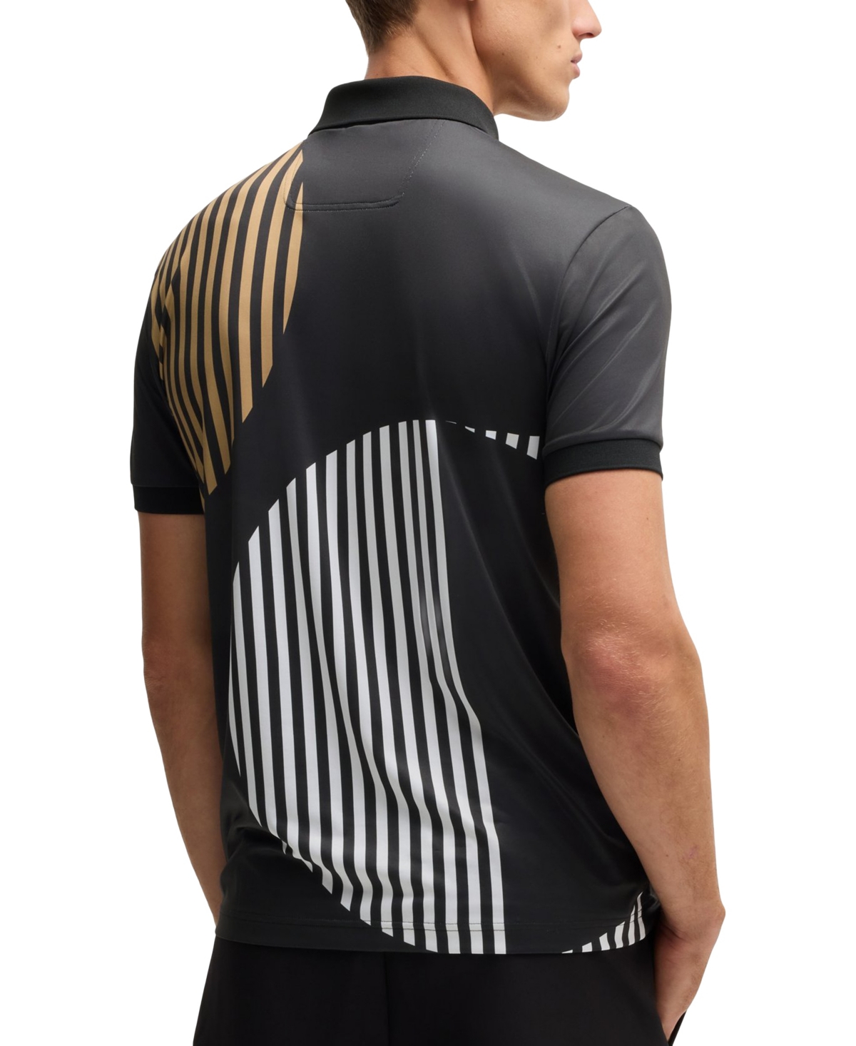Hugo Boss Boss Technical Fabric Polo Shirt In Black