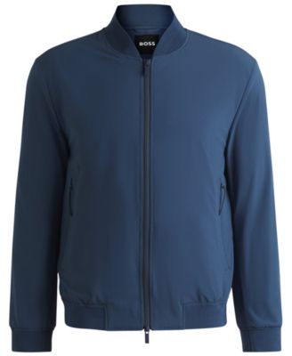 Men's Knitted Trim Slim-Fit Blouson Jacket