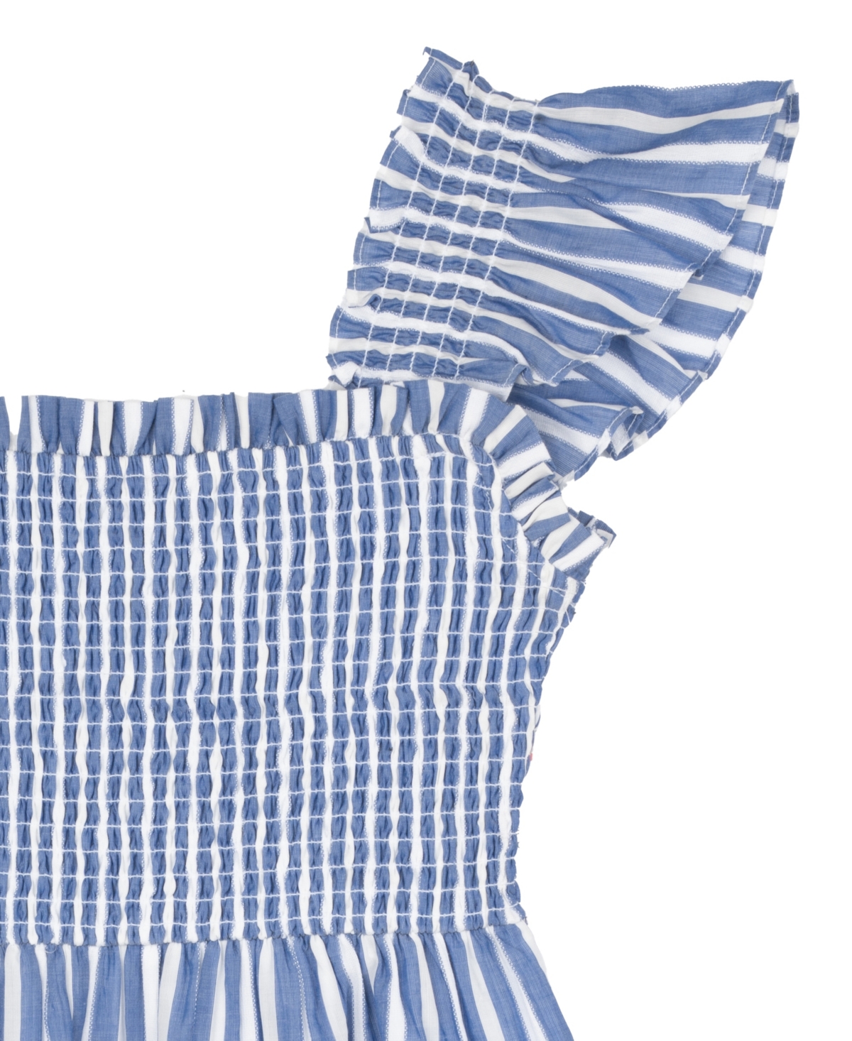 Shop Rare Editions Big Girls Striped Dress In Blue