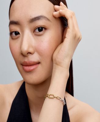 Two Tone Link Chain Bracelet