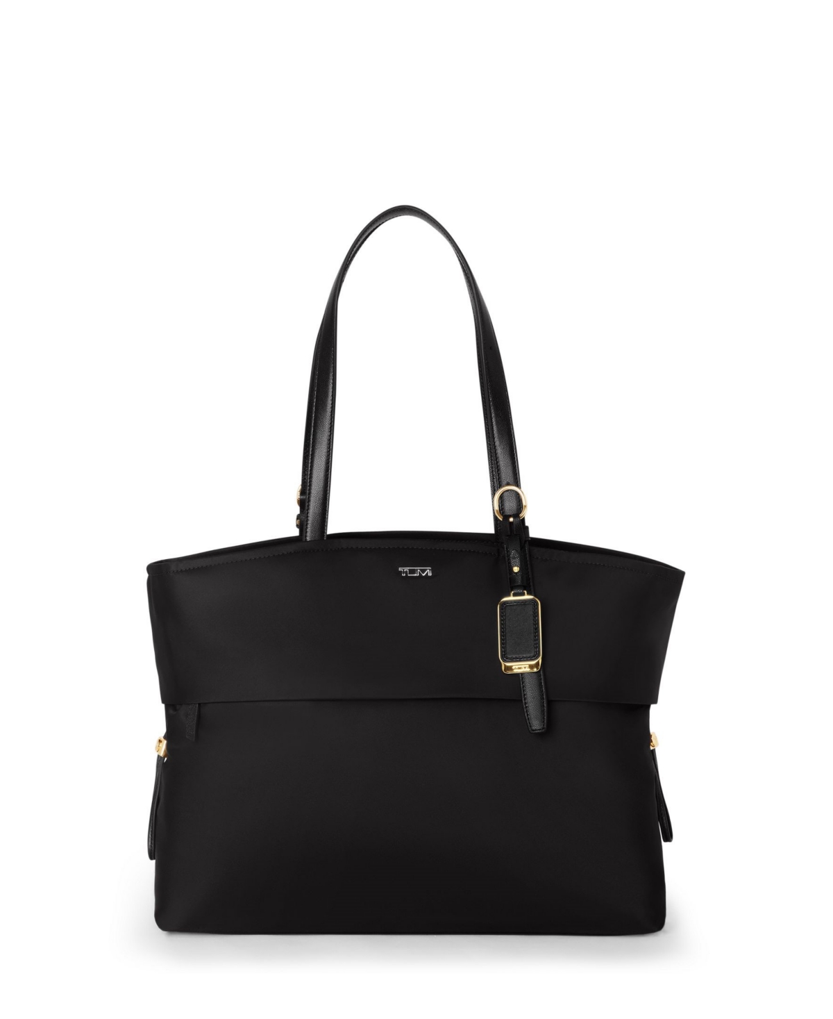 Tumi Voyageur Cam Large Tote In Black,gold