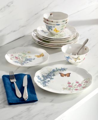 Butterfly Meadow Herbs Accent Plates, Set of 4