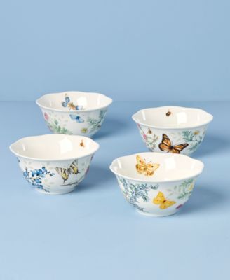 Butterfly Meadow Herbs Rice Bowls, Set of 4