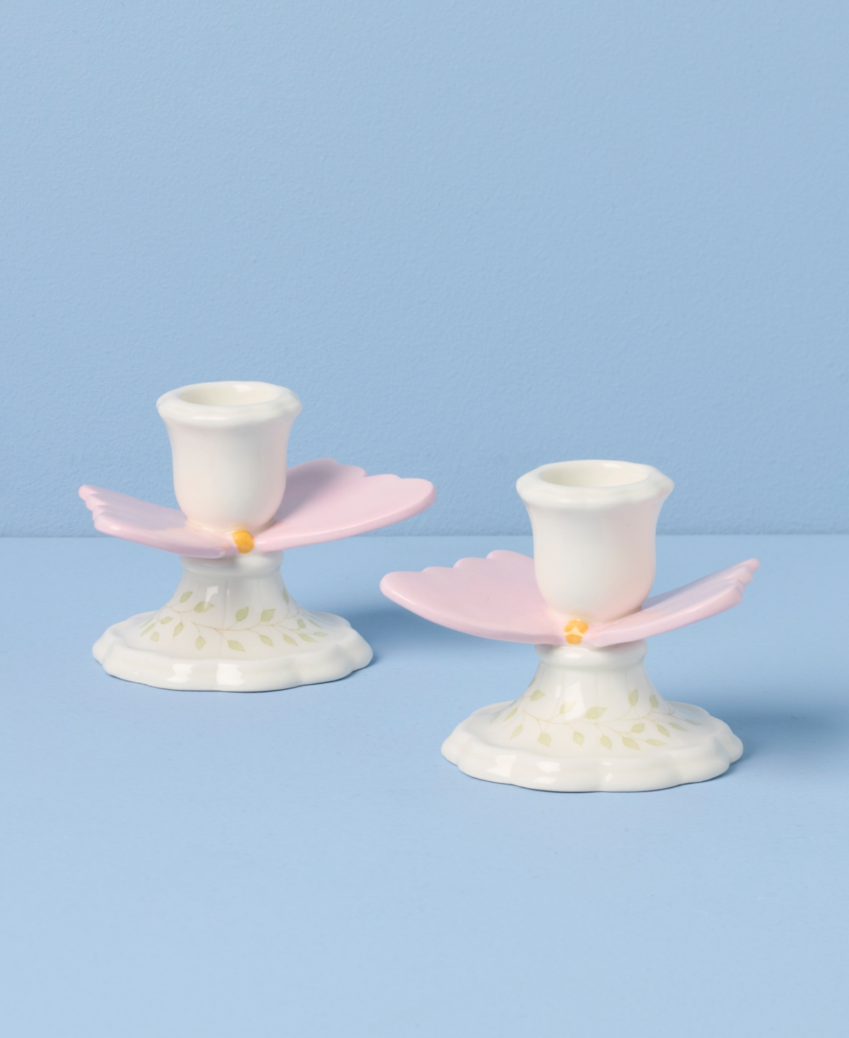 Lenox Butterfly Meadow Candlestick Holders, Set Of 2 In Multi
