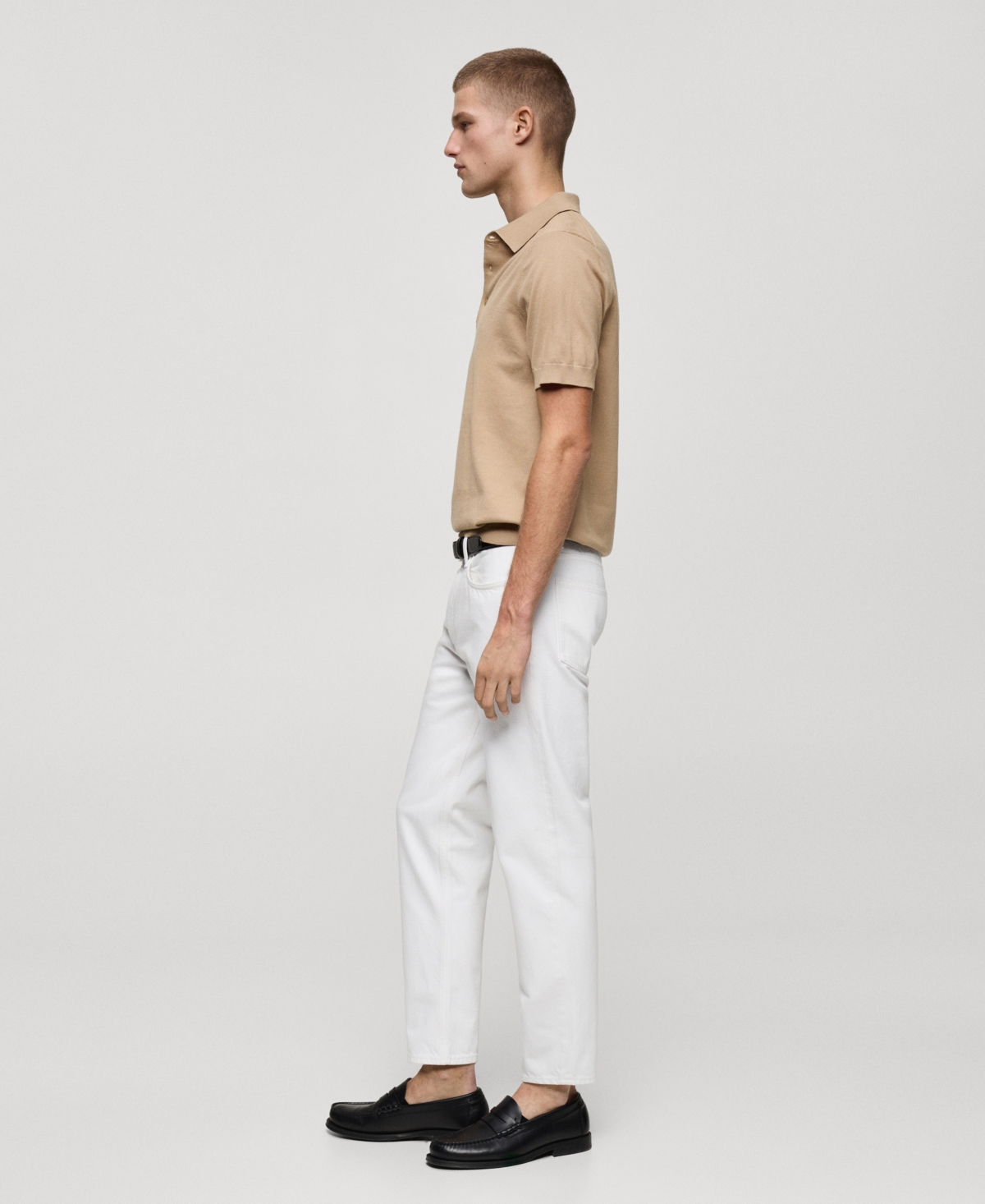 Mango Men's Tapered-Fit Crop Jeans