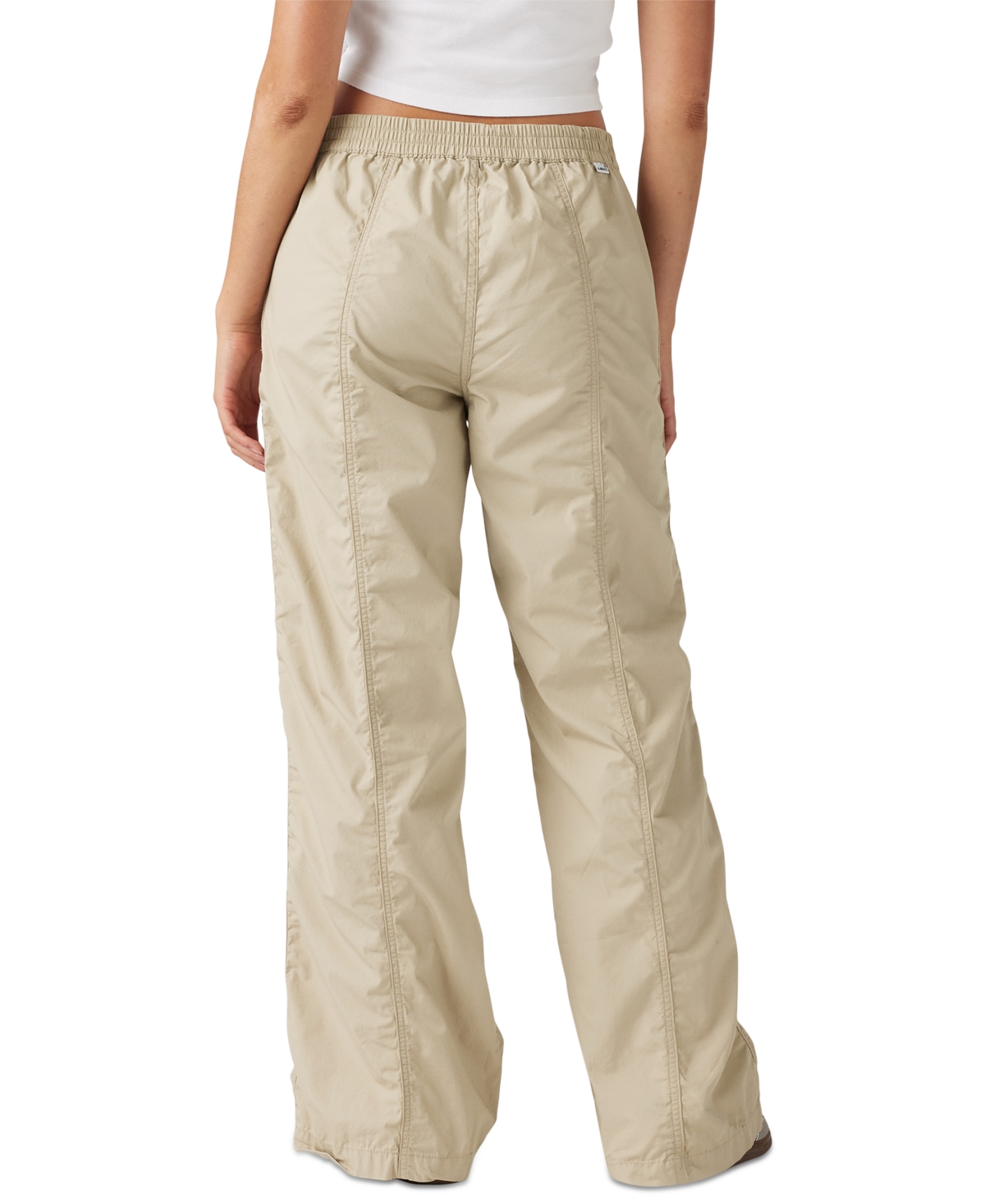 Levi's Women's Cotton Mid-rise Baggy Parachute Pants In White Pepper