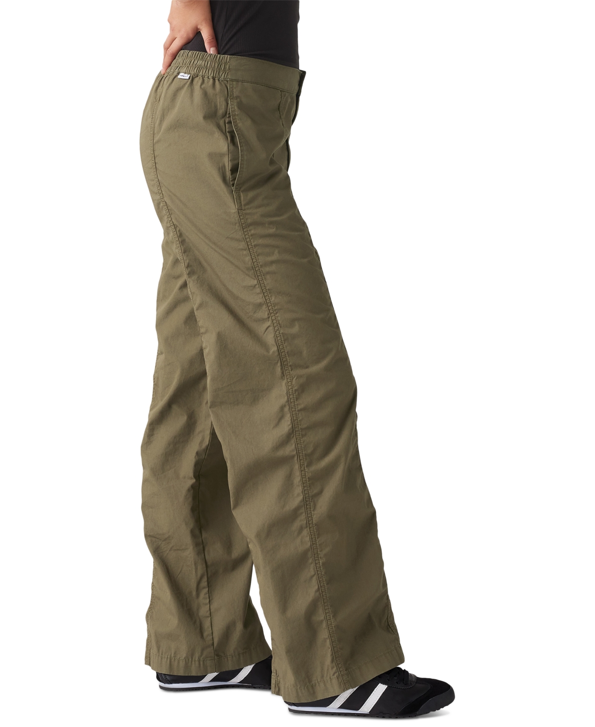 Levi's Women's Cotton Mid-rise Baggy Parachute Pants In Ivy Green