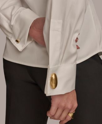 Women's Wrist-Hardware Button-Down Shirt