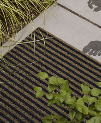 Breton Stripe Shag Utility Mat, 24" x 36"