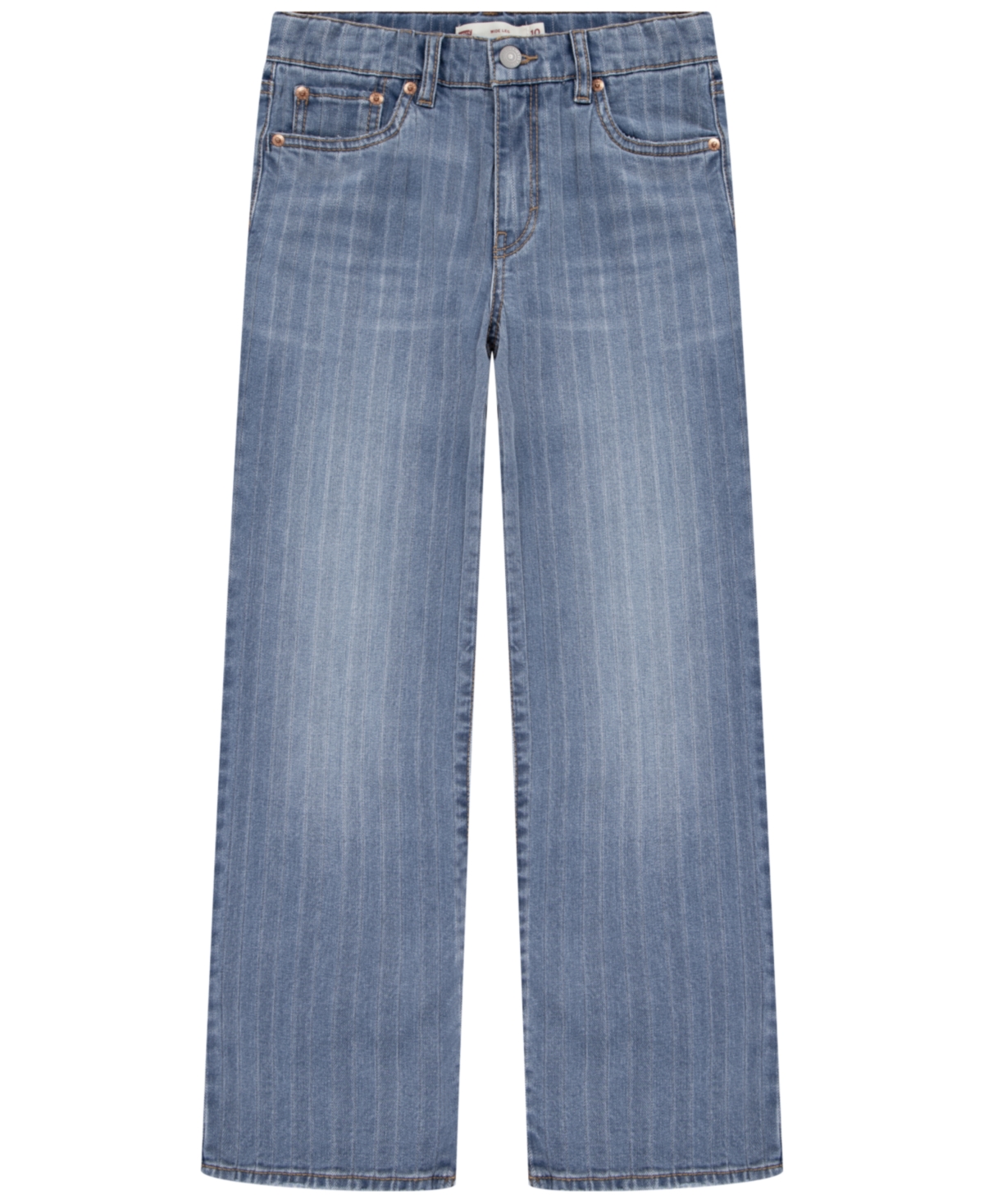 Levi's Big Girls Textured Striped Wide Leg Jeans In Joshua Tree