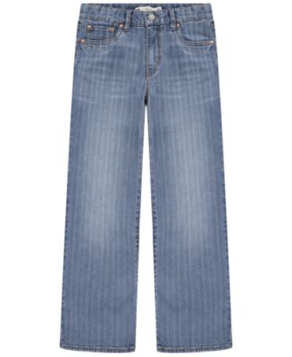 Levi's Big Girls Textured Striped Wide Leg Jeans - Macy's