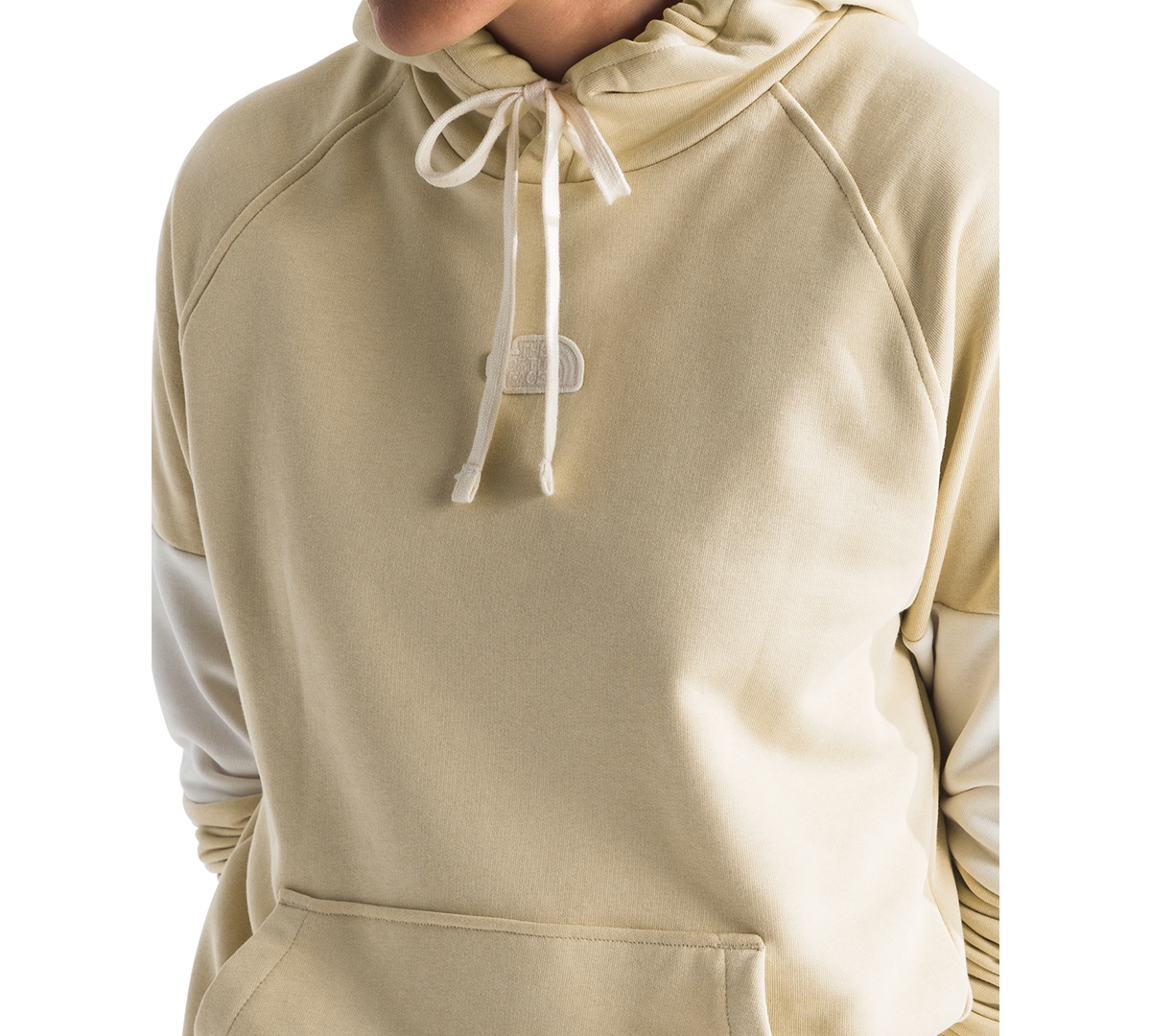 The North Face Women's Colorblocked Raglan-sleeve Hoodie In Gravel