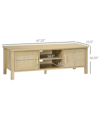 Boho TV Sd, Holds 60" TVs, Entertainment Center, Natural