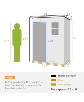 Resin Outdoor Storage Shed, 59.5&amp;#x22; x 36.25&amp;#x22; Garden Shed w/ Window