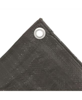 Outdoor Heavy-Duty Multi-Purpose Plastic Reversible Protective Tarp Cover - Dark Gray - 5pk
