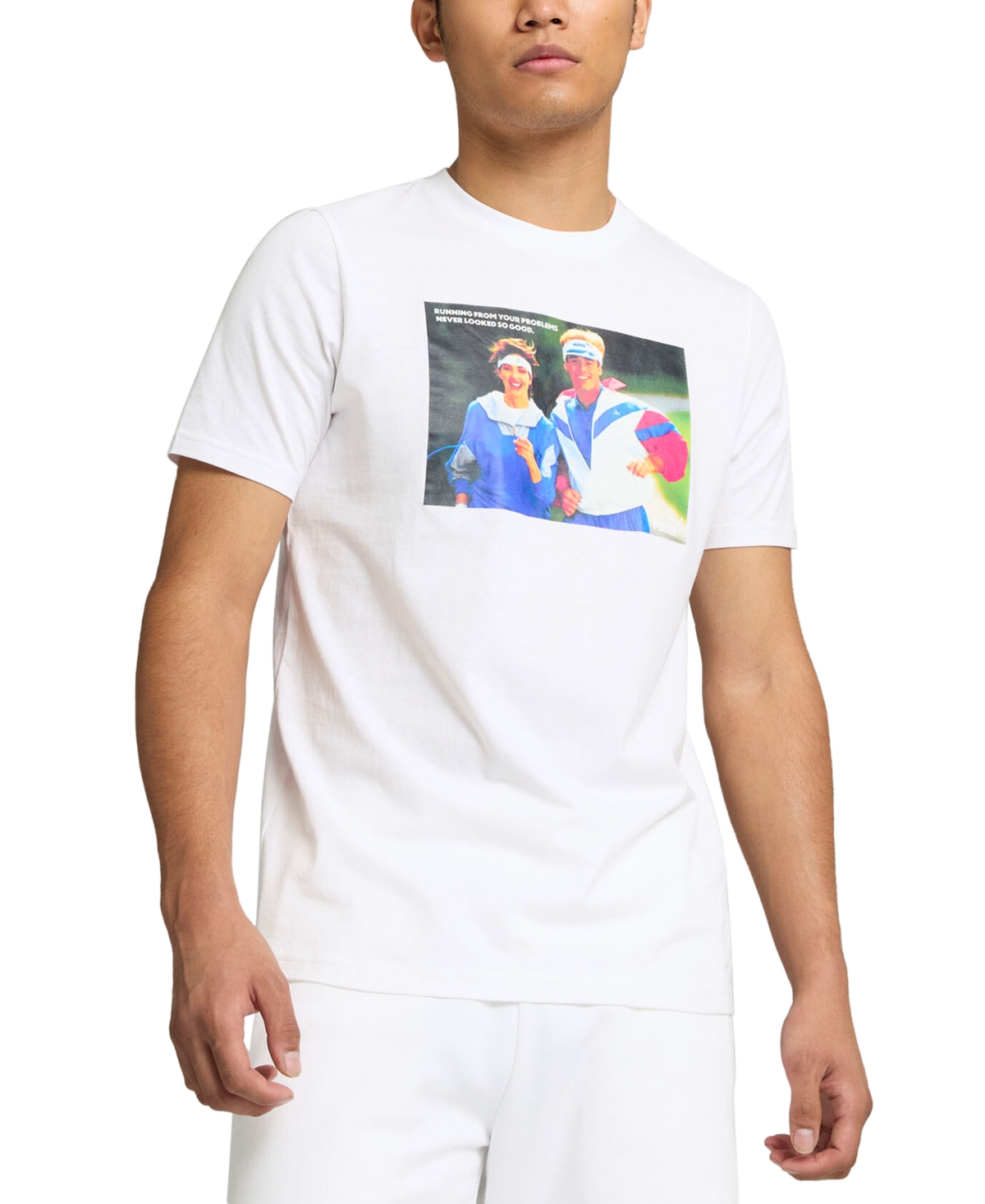 Puma Men's Motivation Regular-fit Graphic T-shirt In White