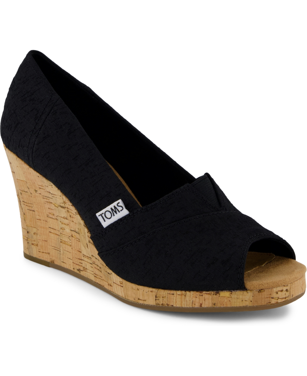 TOMS WOMEN'S SLIP ON WEDGE SANDALS 