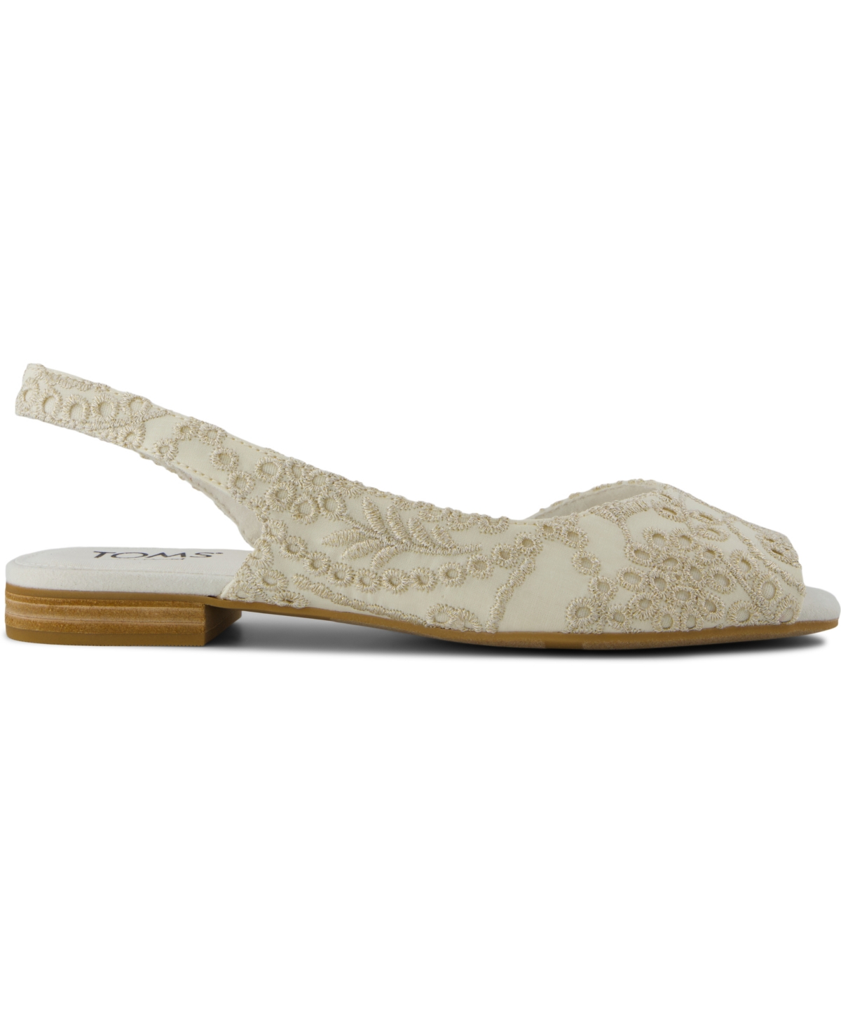 TOMS WOMEN'S BRIELLA OPEN TOE SLINGBACK FLAT SANDALS 