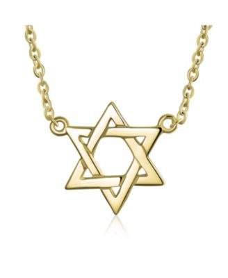 Traditional Magen Judaic Star Of David Pendant Necklace Plated