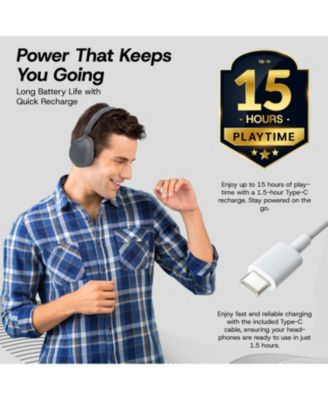 GabbaGoods Aura Over Ear Bluetooth Noise Reduction Headphones