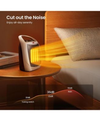 Thermostat & Overheat Protection+Ceramic Electric Space Heater for Office & Kitchen, 750W/1500W ETL Listed