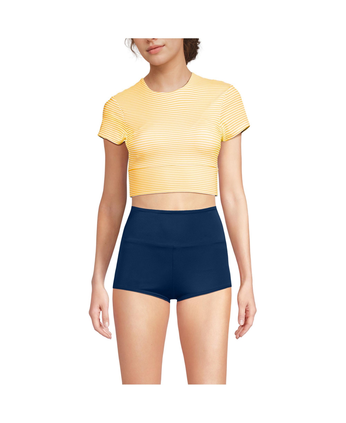 Lands' End Women's Tugless Cap Sleeve Midkini Top