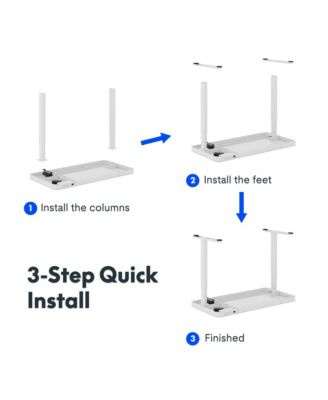 EG9W-E, Electric Height Adjustable Glass Top Standing Desk, Black