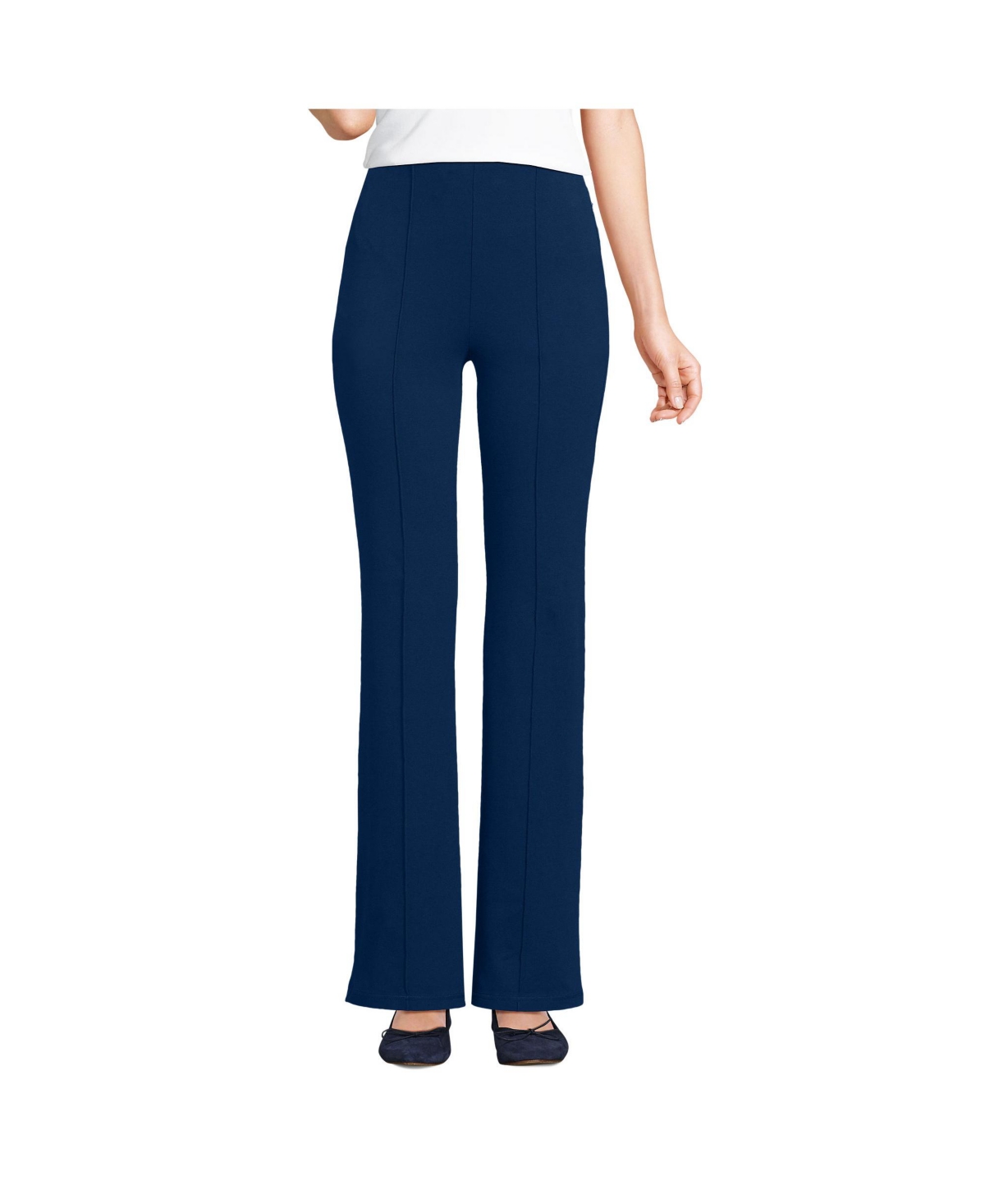 Women's Starfish High Rise Pintuck Bootcut Pants - Deep sea navy