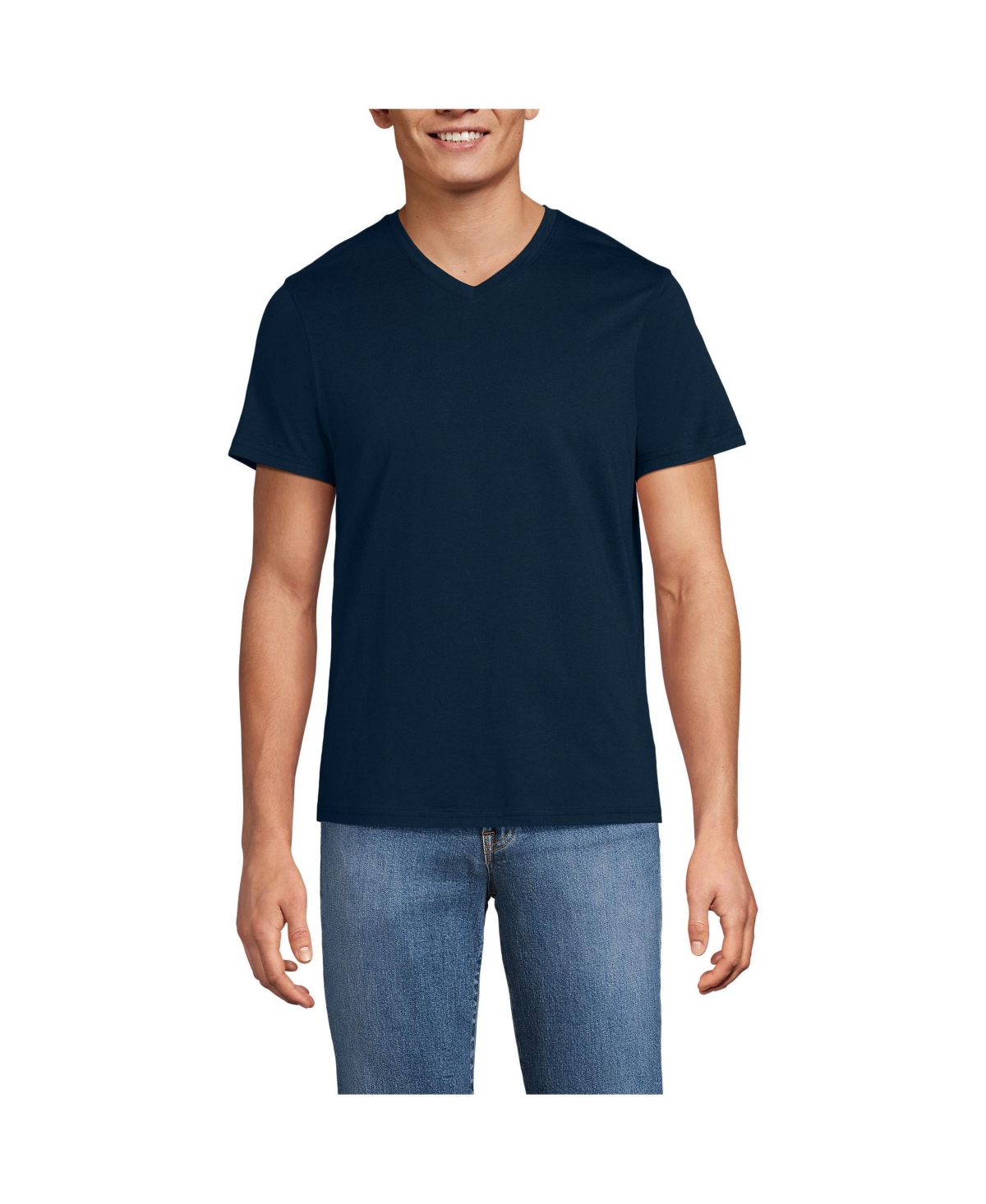 Men's Short Sleeve Supima V-Neck Tee - Black