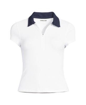 Women's SunShade UPF 50 Short Sleeve Pique Johnny Collar Rash Guard