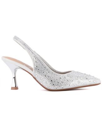 Women's Dazzy Slingback Rhinestone Dress Pumps