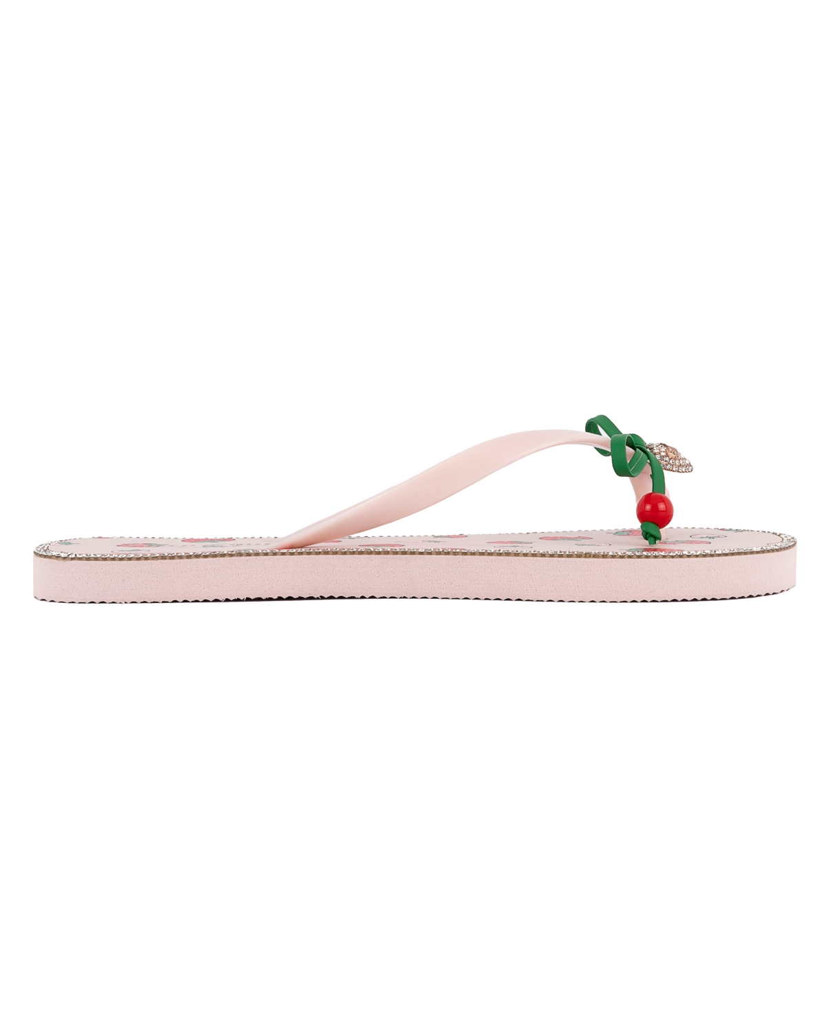 Shop Juicy Couture Women's Slurpy Fruity Flip Flops In Pink,strawberries