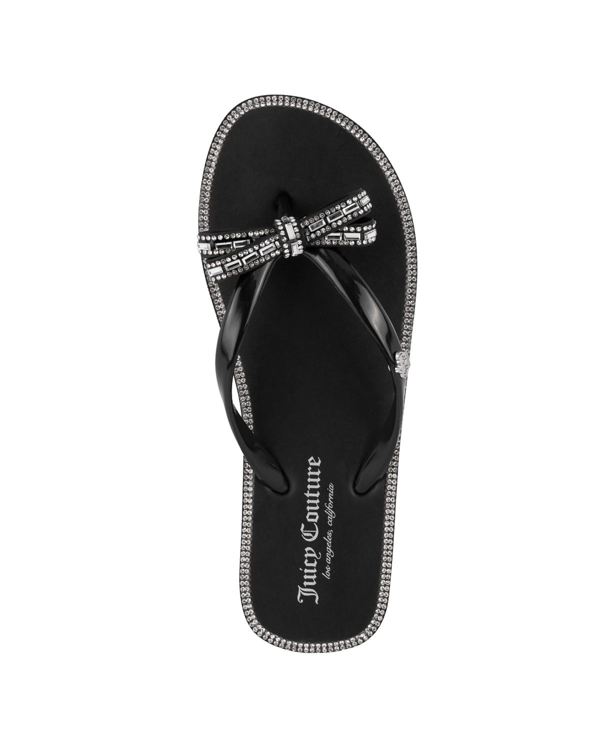 Shop Juicy Couture Women's Sierra Bow Flip Flops In Black