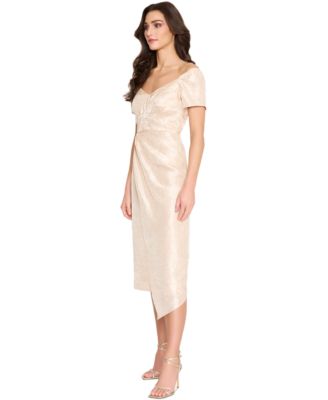 Tahari Women's Sweetheart-Neck Asymmetric-Hem Midi Dress