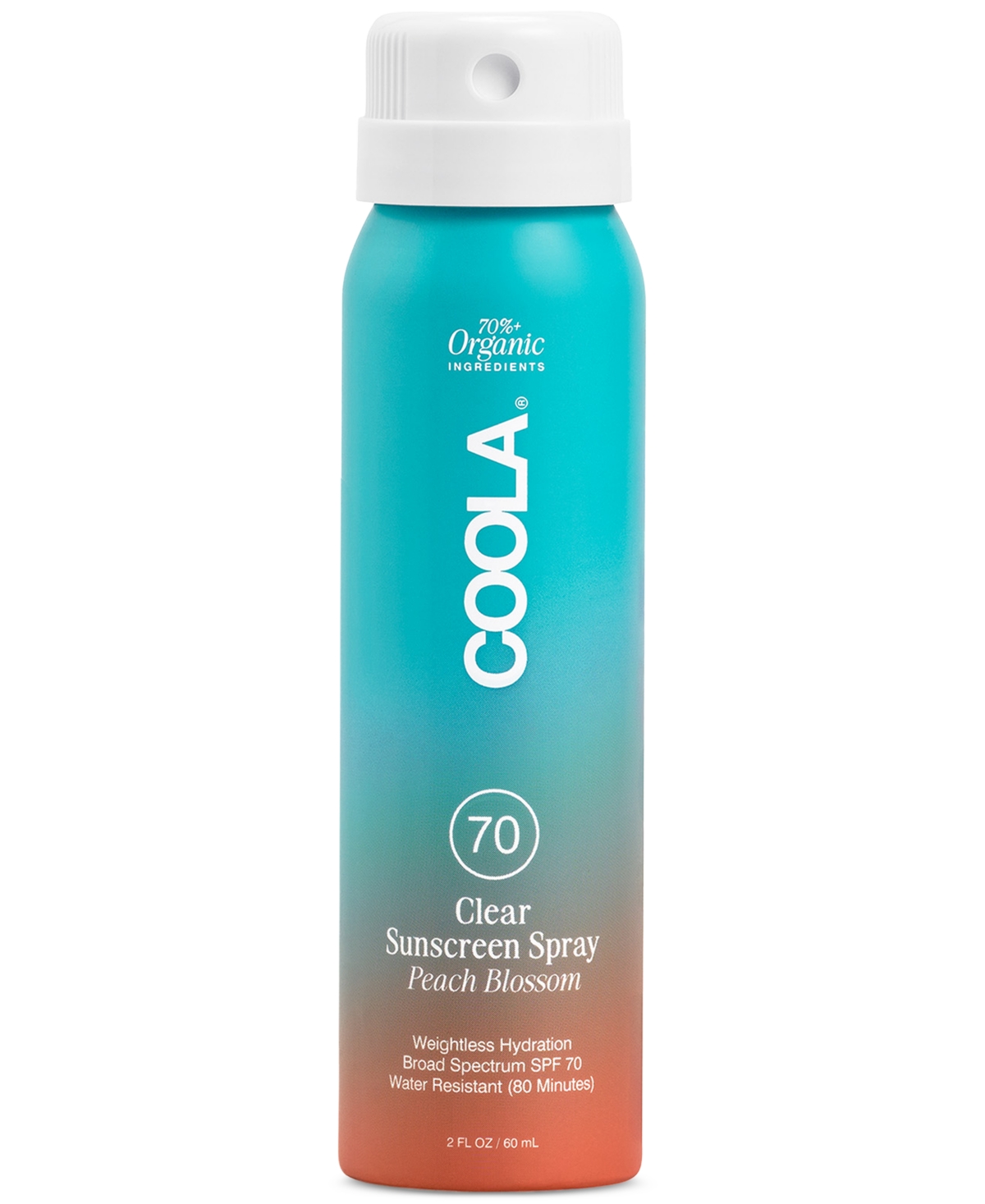 Clear Sunscreen Spray Spf 70 - Peach Blossom, 2 oz.