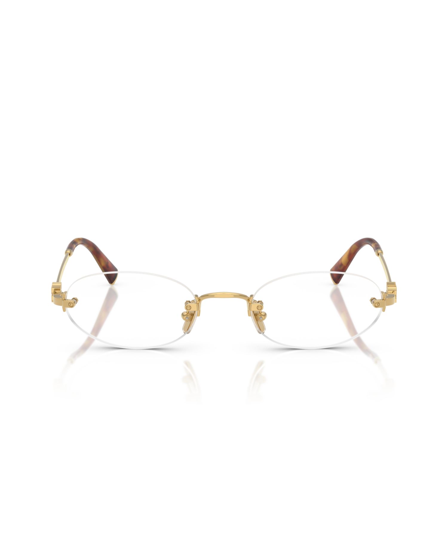 Woman Oval Metal MU 53WV Eyeglasses