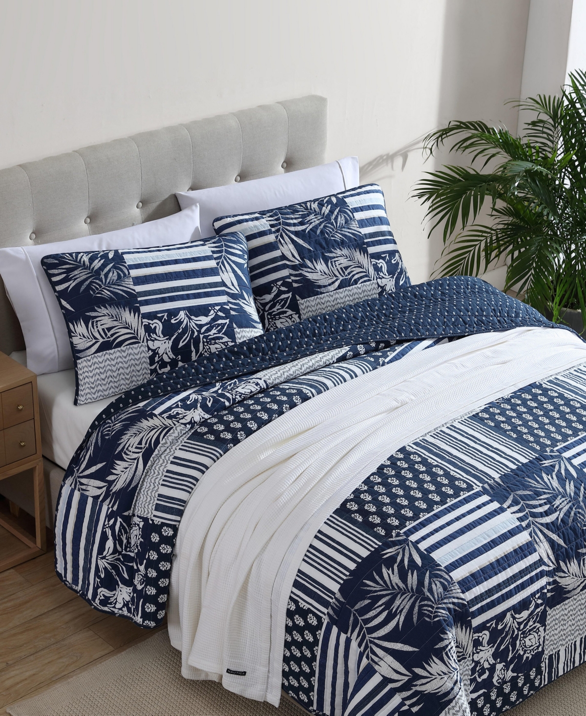 Nautica Avalon Patchwork Reversible 3-Pc. Quilt Set
