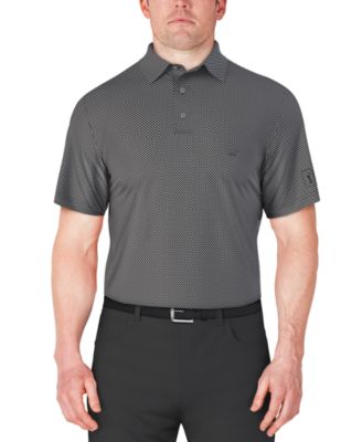 Men's Short Sleeve Micro Geo Print Polo Shirt