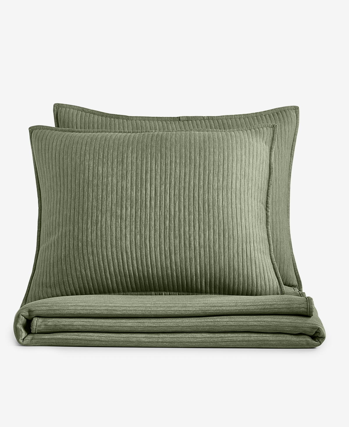 Arch Studio Heathered Jersey 3-pc. Quilt Set, Full/queen, Exclusively At Macy's In Fern Green