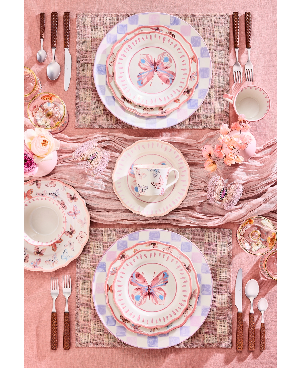 Mackenzie-childs Butterfly Hill Dinner Plate