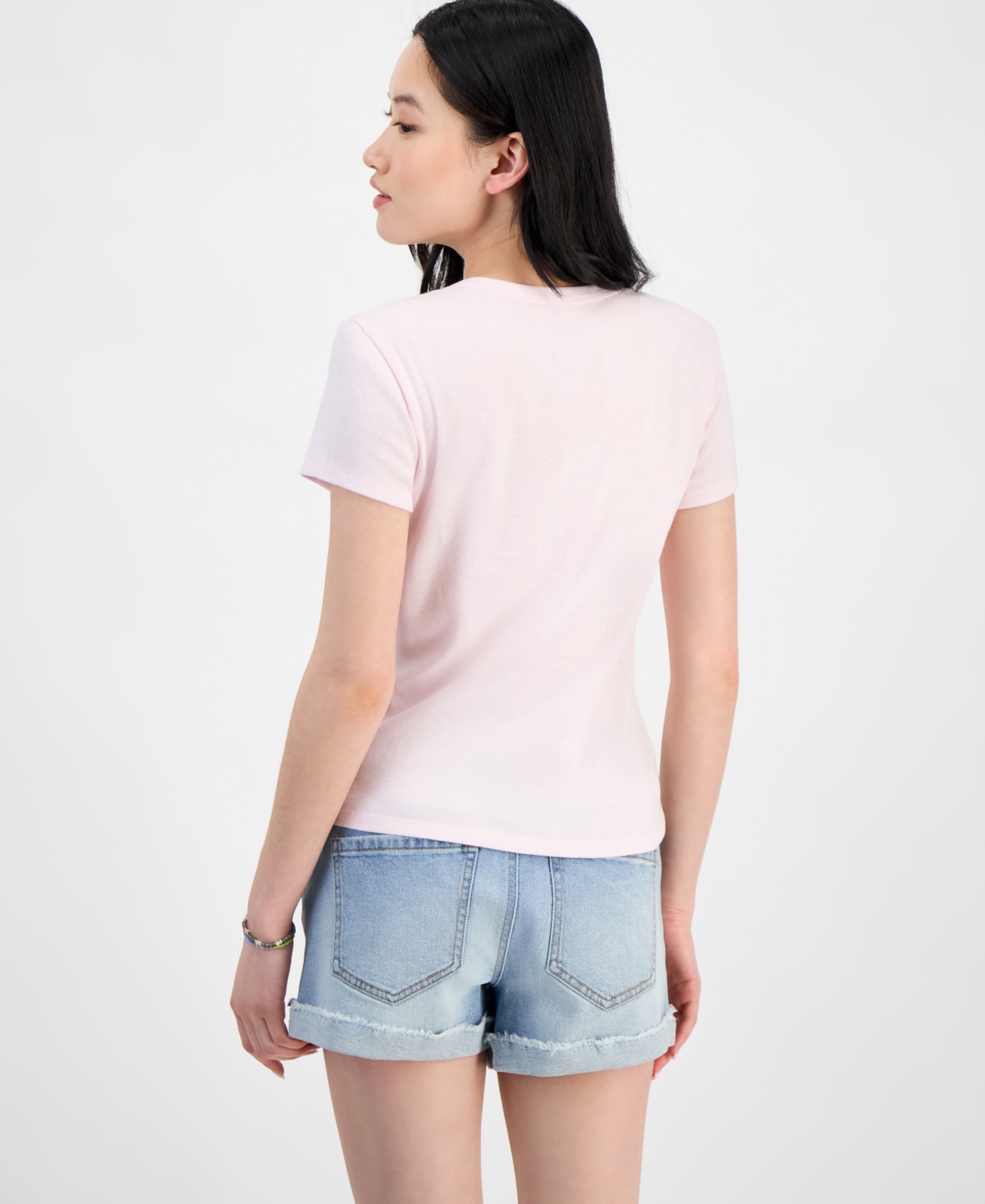 Rebellious One Juniors' Tropical Graphic Short-sleeve T-shirt