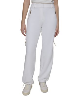 KARL LAGERFELD PARIS - Women's Adjustable-Hem Cargo Pants