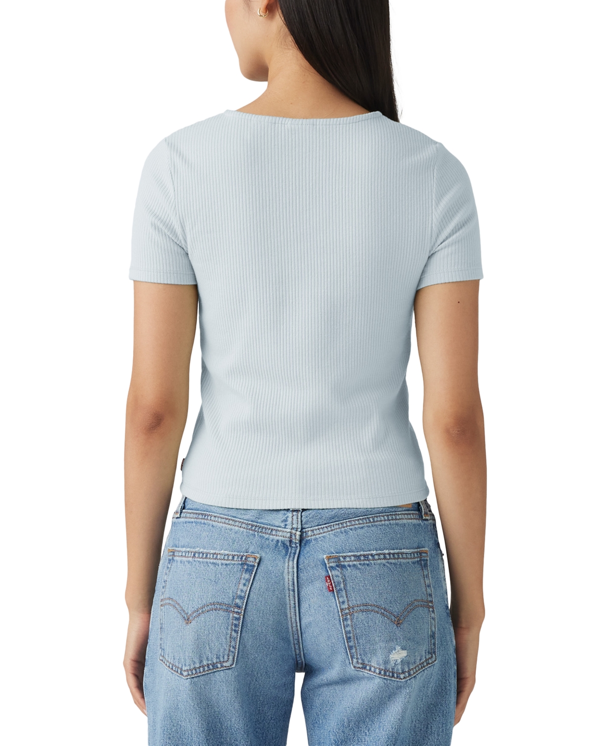 Levi's Women's Muse Short-sleeve Button-front Top In Skyway