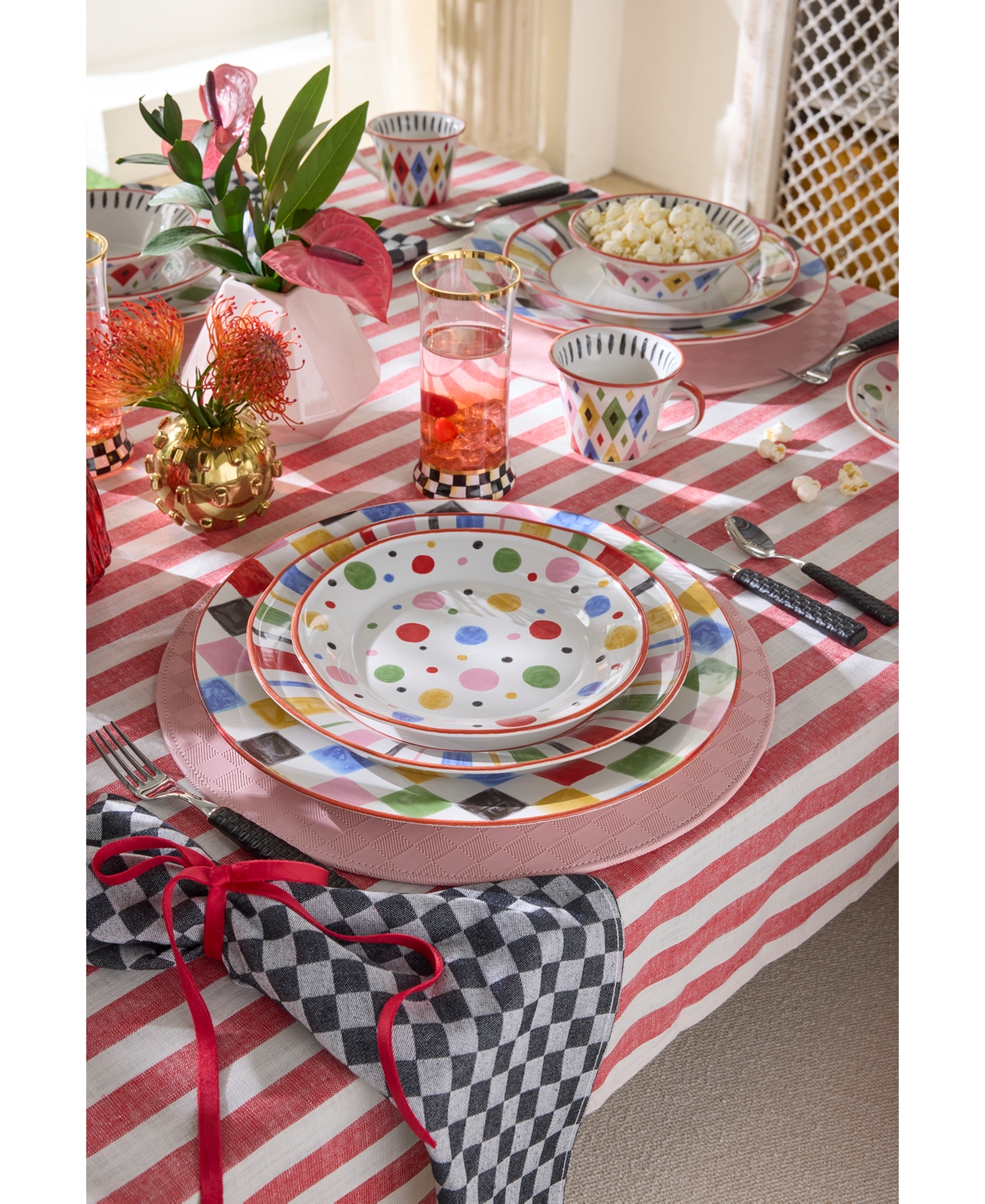 Mackenzie-childs Day At The Fair Salad Plate
