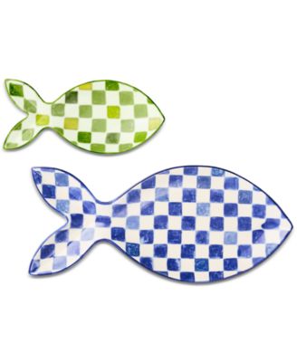 MacKenzie-Childs - Go Fish Serving Platters, Set of 2