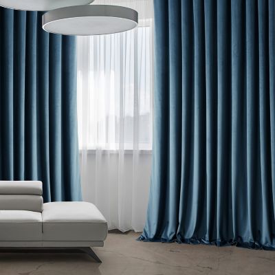 Extra Wide Heritage Plush Velvet Room Darkening Curtain