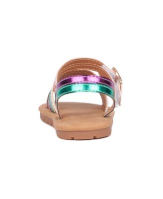 Big Girls Rainbow Daze Slide Sandals