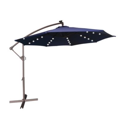 11ft Cantilever/Offset Hanging Patio Umbrella with Solar Light Included