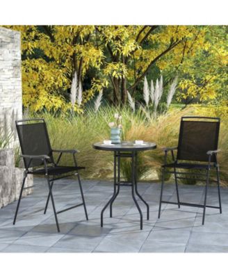 3-Piece Outdoor Bar Stool Set Stylish Patio Seating for Balcony, Deck, or Garden