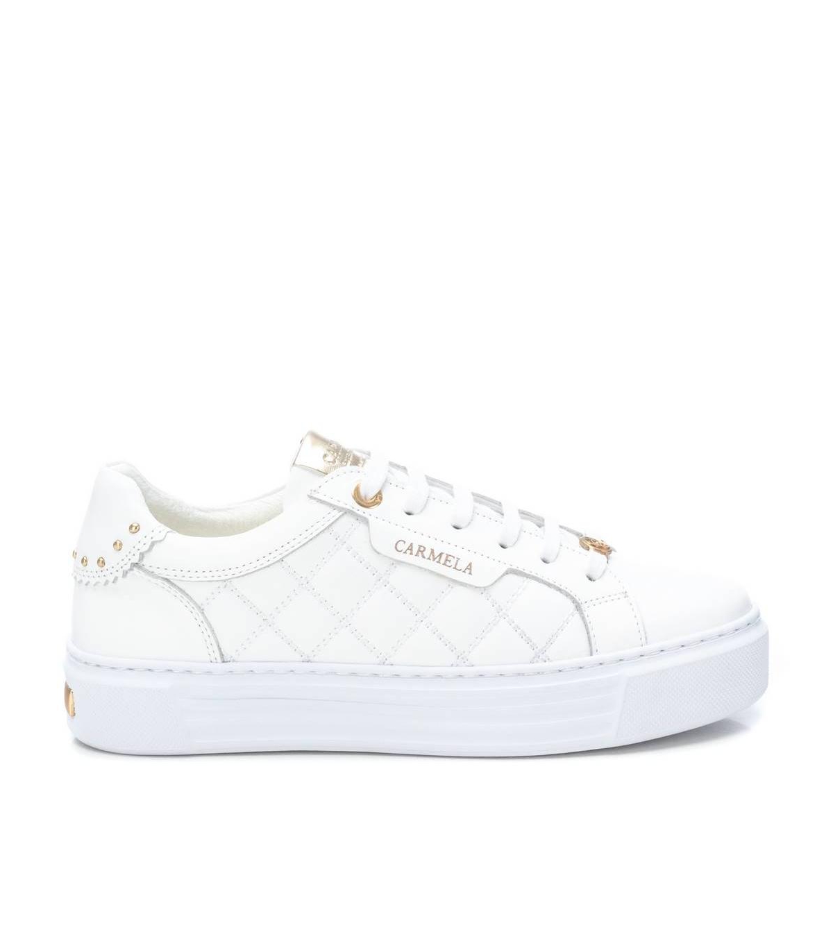 Carmela Collection Women's Leather Casual Sneakers By Xti - White